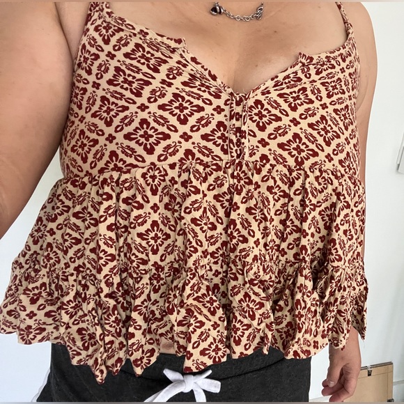 Patrons of Peace Boho Artisan S Crop Tank Top Shirt Blouse Baby Doll Lolita Sexy - Picture 4 of 7